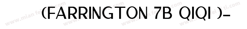 银行卡卡号字体(Farrington 7B Qiqi )字体转换